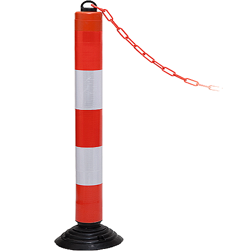 Traffic-Line FlexPin Flexible Plastic Chain Posts / Red & White / Off Highway